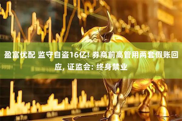 盈富优配 监守自盗16亿! 券商前高管用两套假账回应, 证监会: 终身禁业