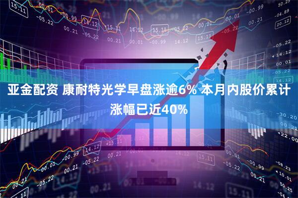 亚金配资 康耐特光学早盘涨逾6% 本月内股价累计涨幅已近40%